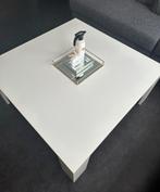 Mooie hoogglans witte salontafel, Huis en Inrichting, Tafels | Salontafels, Ophalen, Kunststof, Gebruikt, Vierkant