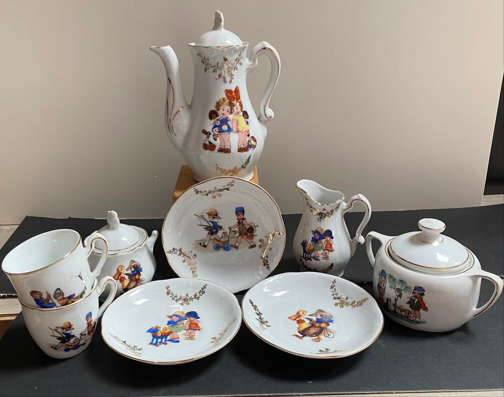 Antieke Kinderservies Onderdelen ca 1930s, Antiek en Kunst, Antiek | Servies los, Ophalen of Verzenden