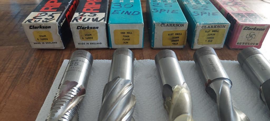 Clarkson frees- en slotboren set met originele verpakking, Ophalen of Verzenden, Gebruikt