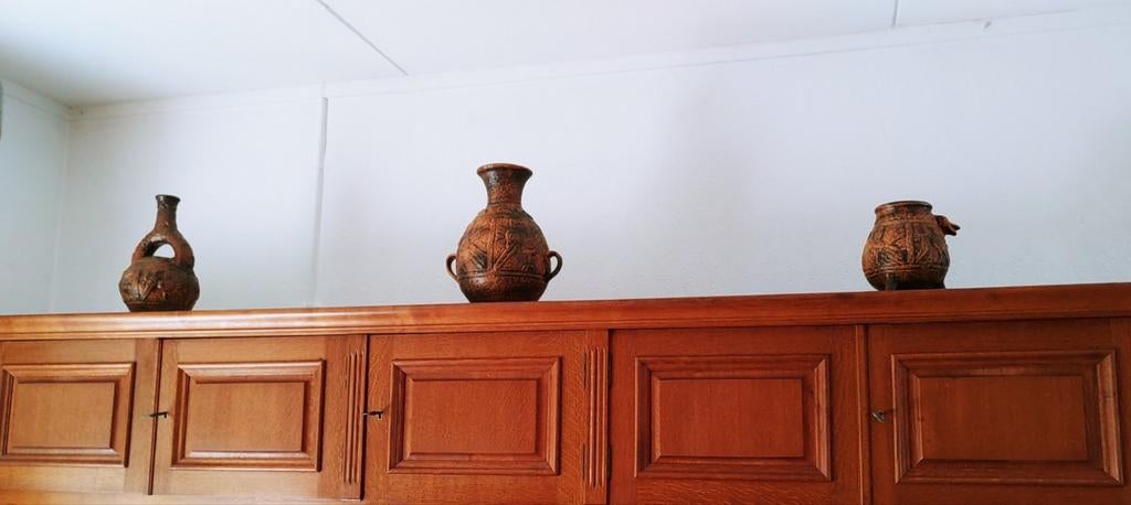 Jasba vazen jaren '60 of '70. Kaststel. Fat Lava, Huis en Inrichting, Woonaccessoires | Vazen, Ophalen of Verzenden, Zo goed als nieuw