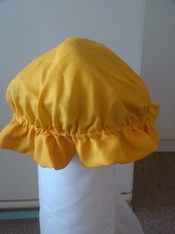 2 gele mutsen model slaapmuts  / voor verkleedfeest, Ophalen of Verzenden, Zo goed als nieuw, Kostuum, Overige