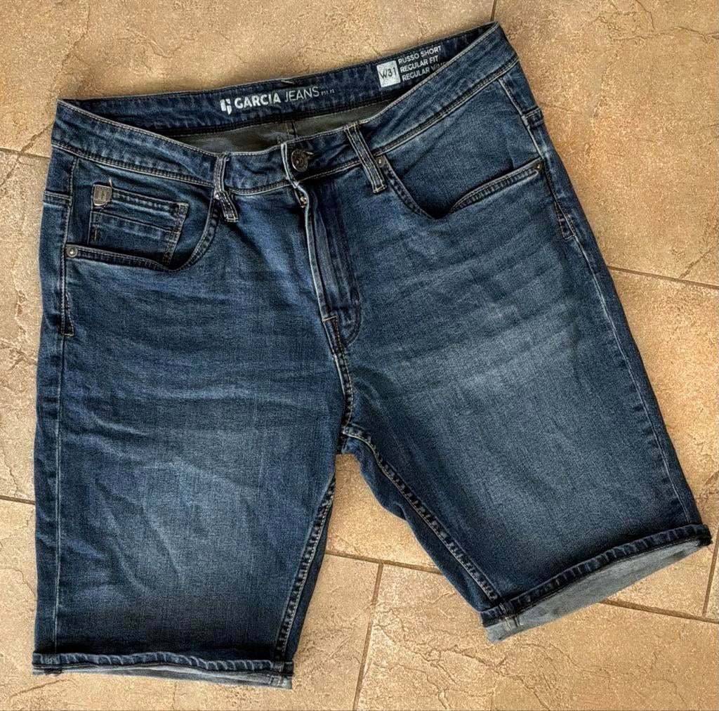 Garcia korte jeans Russo W 31, W32 (confectie 46) of kleiner, Ophalen of Verzenden, Zo goed als nieuw, Blauw