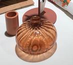 Sissy Boy vaasje glas rond geribbeld terra oranje, Oranje, Ophalen of Verzenden, Minder dan 50 cm, Glas