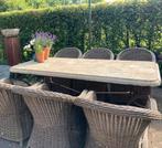 Mooie betonnen tuintafel te koop., Ophalen, Gebruikt, Rechthoekig, Overige materialen