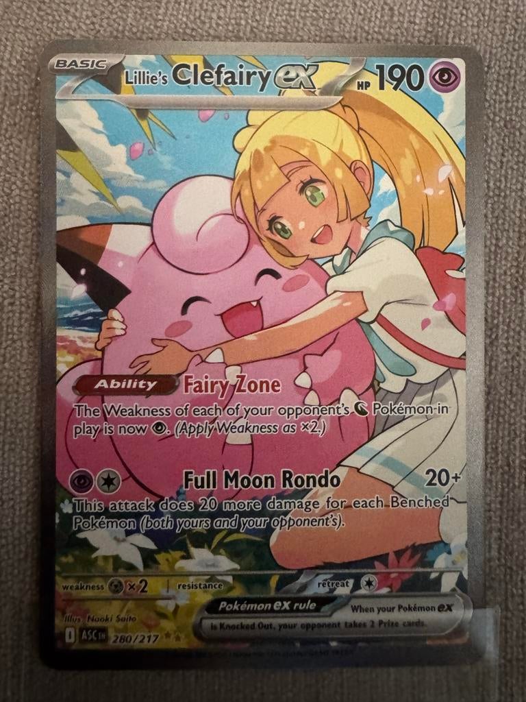 Lillie's Clefairy ex Pokémon kaart, Hobby en Vrije tijd, Verzamelkaartspellen | Pokémon, Ophalen of Verzenden, Zo goed als nieuw
