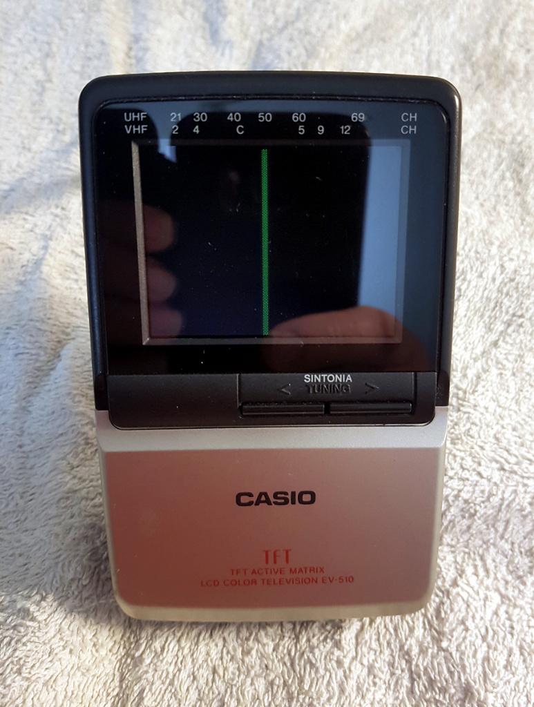 Vintage Casio EV-510 handheld tft kleurentelevisie, Audio, Tv en Foto, Vintage Televisies, Gebruikt, Minder dan 40 cm, Overige merken