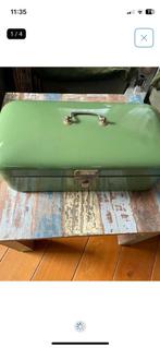 Groene emaille broodtrommel in goede staat, Ophalen of Verzenden