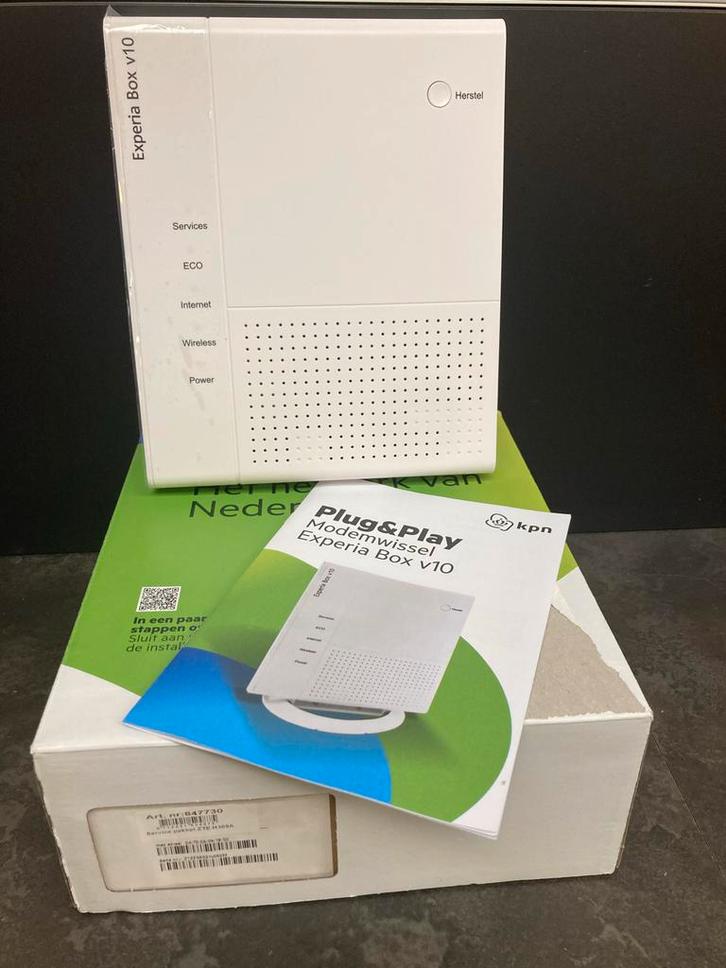 KPN Experia Box V10 - Nieuw in doos, Computers en Software, Routers en Modems, Nieuw, Router met modem, Ophalen of Verzenden