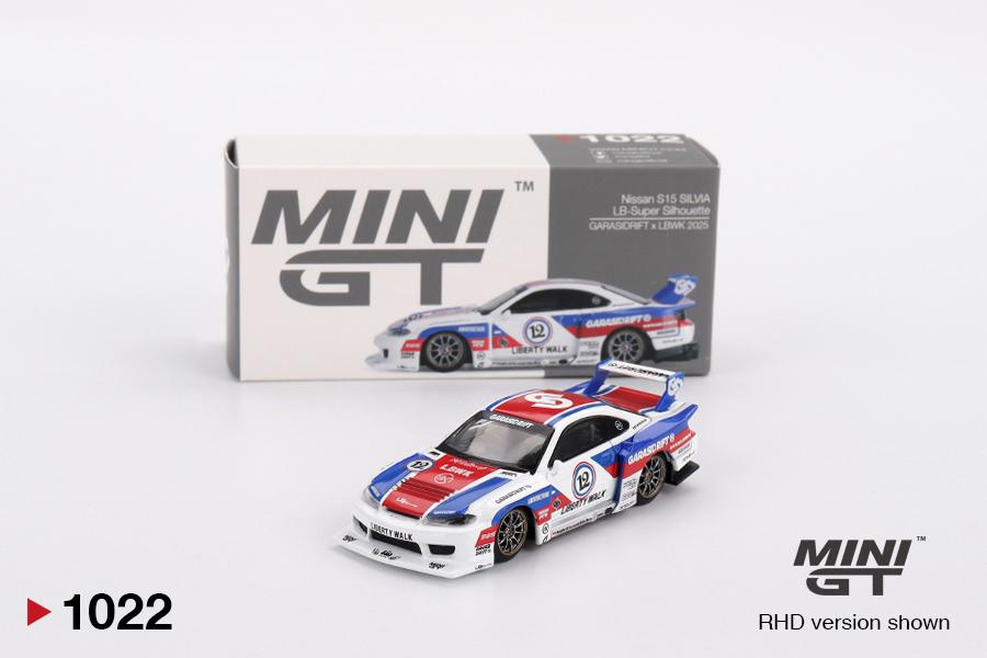 Mini GT Nissan silvia s15 super silhoutte, Ophalen of Verzenden, Zo goed als nieuw, Auto