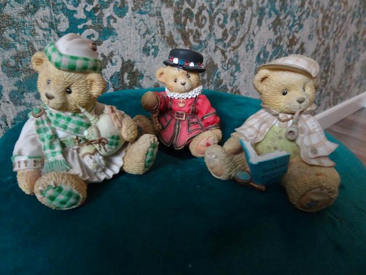 Cherrised teddies Duncan, Bertie en Sherlock, Verzamelen, Beren en Cherished Teddies, Zo goed als nieuw, Beeldje, Cherished Teddies