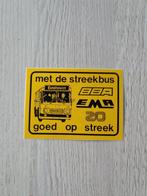 sticker met de streekbus BBA EMA ZO goed op streek, Ophalen of Verzenden, Zo goed als nieuw, Bedrijf of Vereniging