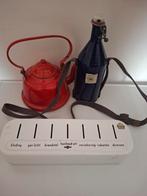 Emaille spaarbak/ theepot/ thermosfles, Ophalen of Verzenden