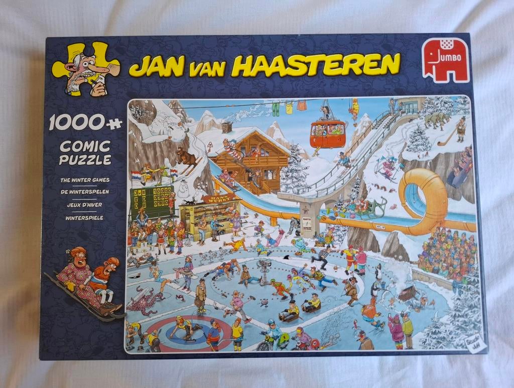 Jan van Haasteren puzzel Winterspelen, Ophalen of Verzenden, 500 t/m 1500 stukjes, Zo goed als nieuw