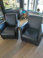 2 Leren stoelen in nieuwstaat, Ophalen, Twee, Zwart, Nieuw