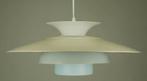 Vintage 1980's Deense hanglamp 235 euro., Vintage MCM, Metaal, Minder dan 50 cm, Vintage MCM