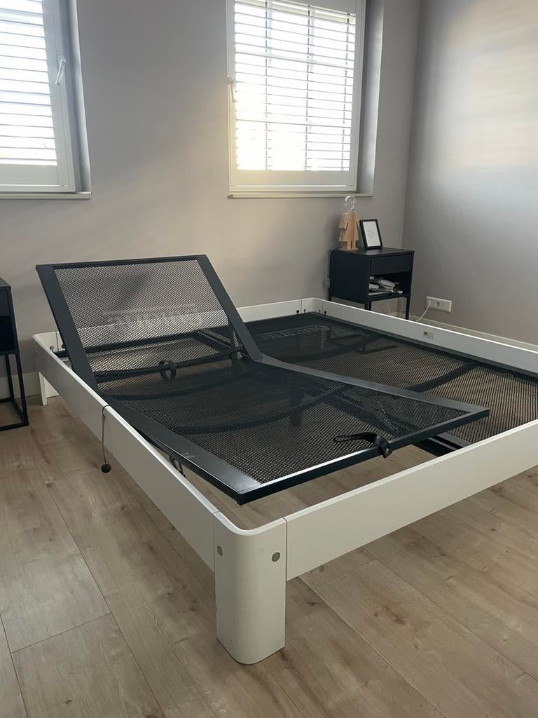 Auping Auronde tweepersoonsbed | 180x200 originele spiralen, Huis en Inrichting, Slaapkamer | Bedden, Ophalen, Wit, Tweepersoons