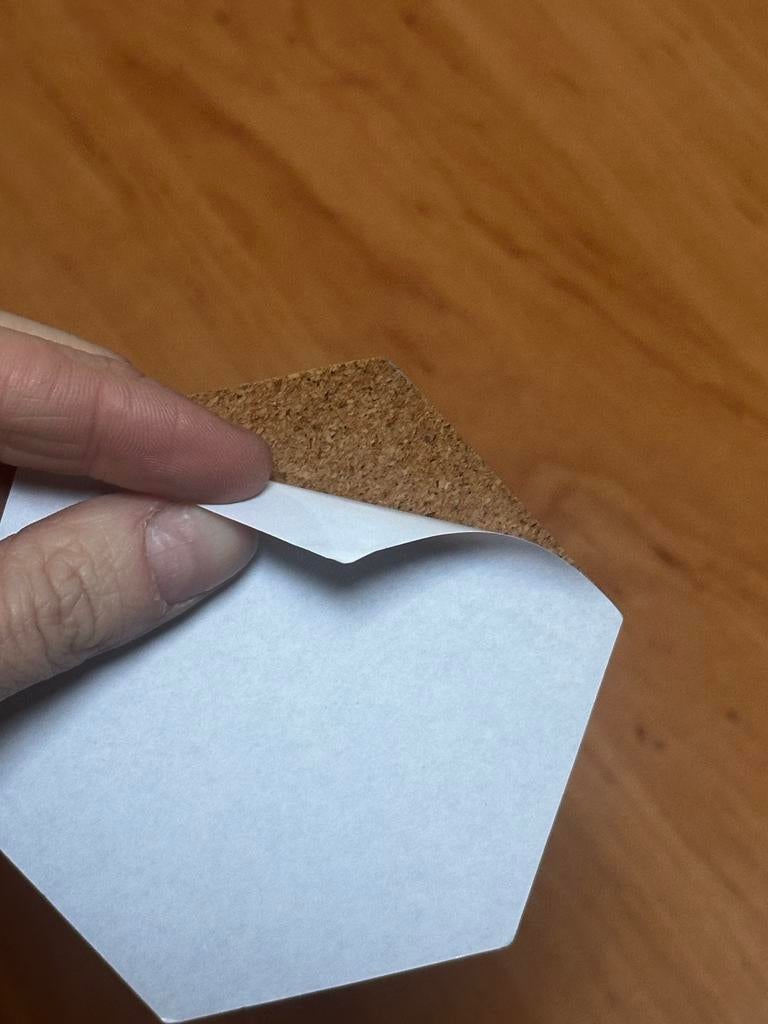 Zelfklevende kurk hexagoon vorm, Verzenden, Nieuw