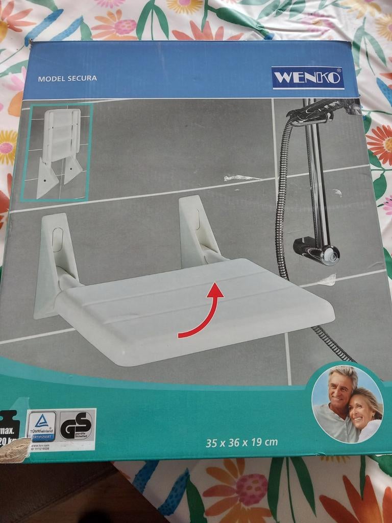 Wenco badkamerzitje nieuw, model secura, Ophalen of Verzenden, Nieuw, Wit, Overige typen
