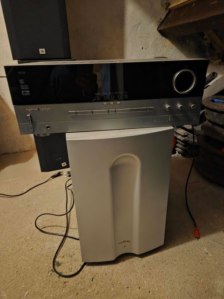 Harman kardon versterker avr130 met basbox?, Audio, Tv en Foto, Home Cinema-sets, Overige merken, Soundbar, Blu-ray-speler, 70 watt of meer