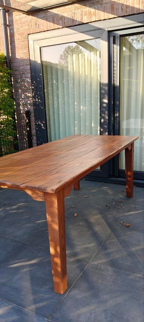 Robuuste houten eettafel - Perfect voor gezellige diners, Ophalen, Gebruikt, 200 cm of meer, 50 tot 100 cm