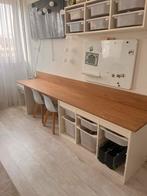 Meubelpaneel  bureablad, Doe-het-zelf en Verbouw, Hout en Planken, 25 tot 50 mm, Eiken, Ophalen of Verzenden, Zo goed als nieuw