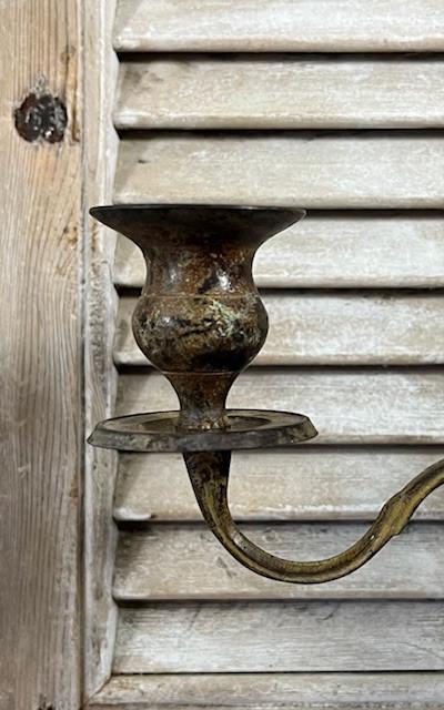 Antieke Franse waarschijnlijk bronzen kandelaar, Antiek en Kunst, Antiek | Kandelaars, Ophalen of Verzenden, Koper of Brons