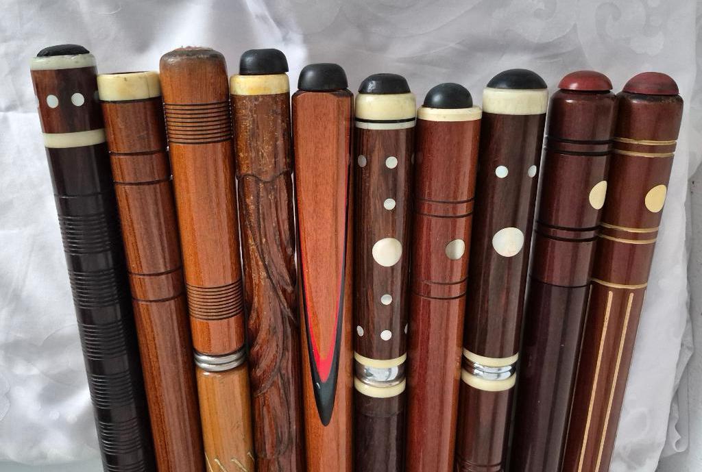 lot van 10 biljartkeu, Ophalen of Verzenden, Gebruikt, Keu of Ballen