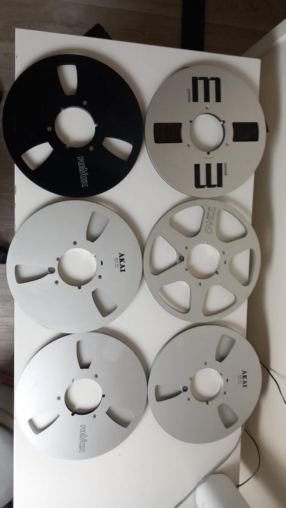 Professionele metalen haspels voor bandrecorder, Audio, Tv en Foto, Bandrecorders, Ophalen