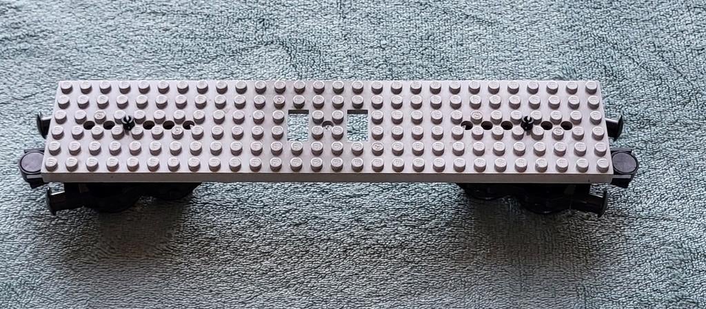 Lego trein wagon bouw plaat Grijs met wielen en magneten., Ophalen of Verzenden, Zo goed als nieuw, Complete set, Lego