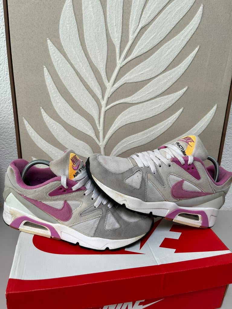 Nike Air Structure Triax 91 - Grijs/Roze 38.5, Verzenden, Sneakers of Gympen, Grijs, Gedragen