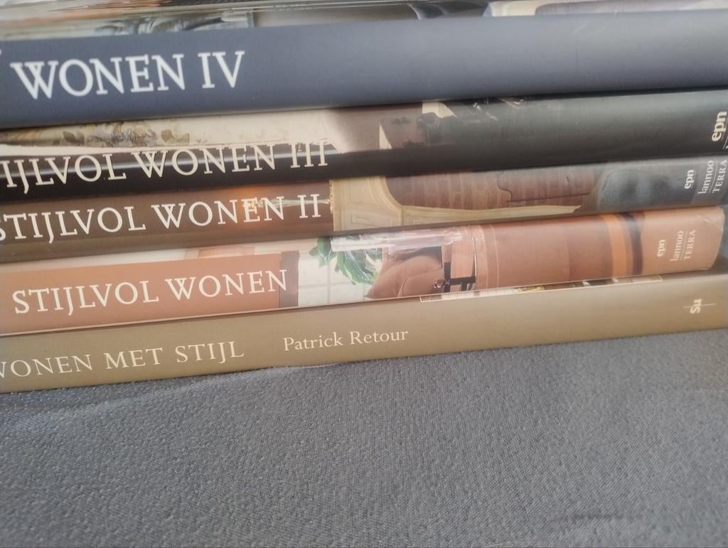 Stijlvol wonen woonboeken 5 stuks!, Boeken, Ophalen of Verzenden, Zo goed als nieuw, Interieur en Design