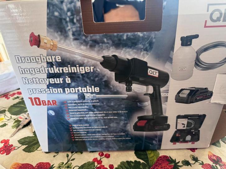 De QLT Hogedrukreiniger, Tuin en Terras, Hogedrukreinigers, Nieuw, Accu, Ophalen of Verzenden