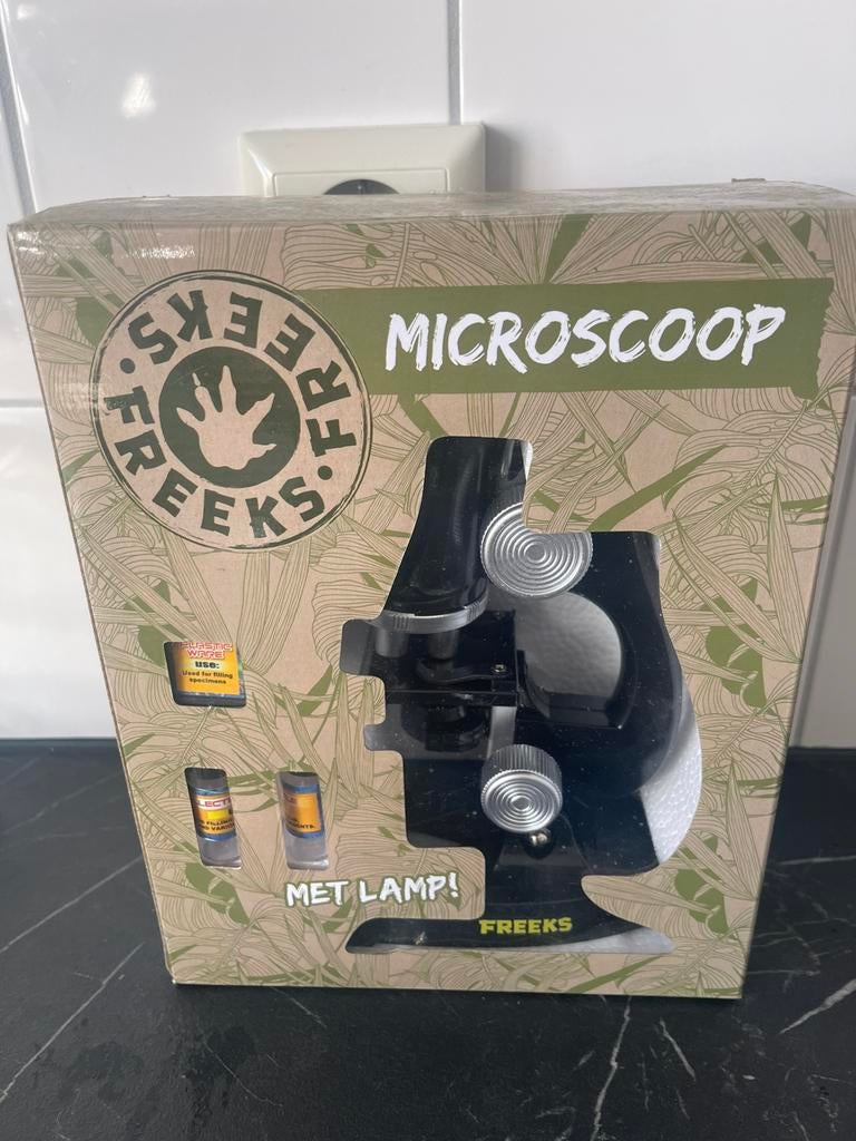 FREEKS MICROSCOOP NIEUW, Audio, Tv en Foto, Optische apparatuur | Microscopen, Ophalen of Verzenden, Zo goed als nieuw