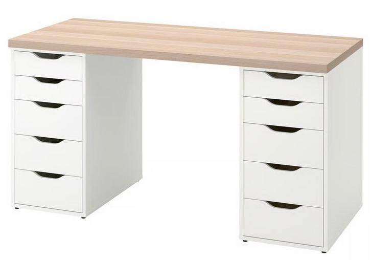 Bureau LAGKAPTEN / ALEX / Ikea, Huis en Inrichting, Bureaus, Nieuw, Bureau-kast combinatie, IKEA, Met lades, Opbergruimte, Ophalen