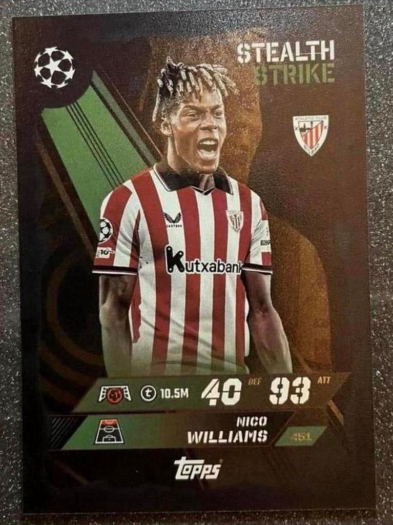 Topps MA 25/26  STEALTH STRIKE  NICO WILLIAMS  ATHLETIC CLUB, Verzenden, Zo goed als nieuw, Plaatje