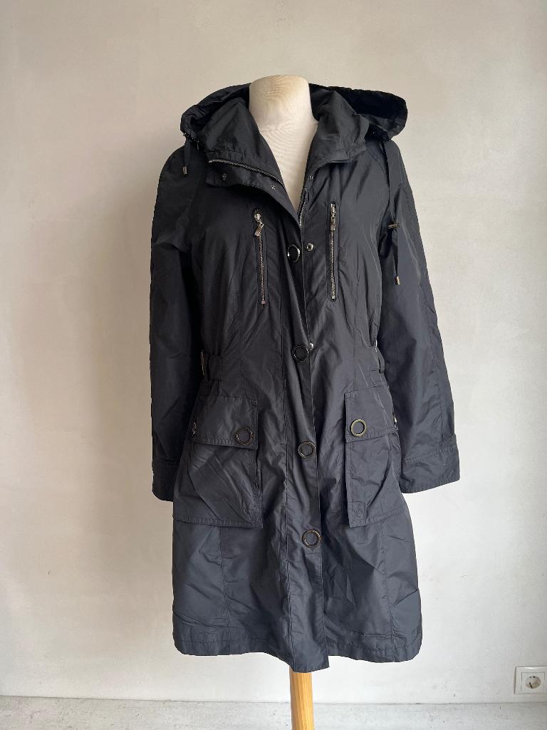 creenstone trenchcoat jas maat 38 zwart, Maat 38/40 (M), Verzenden, Zwart, Creenstone