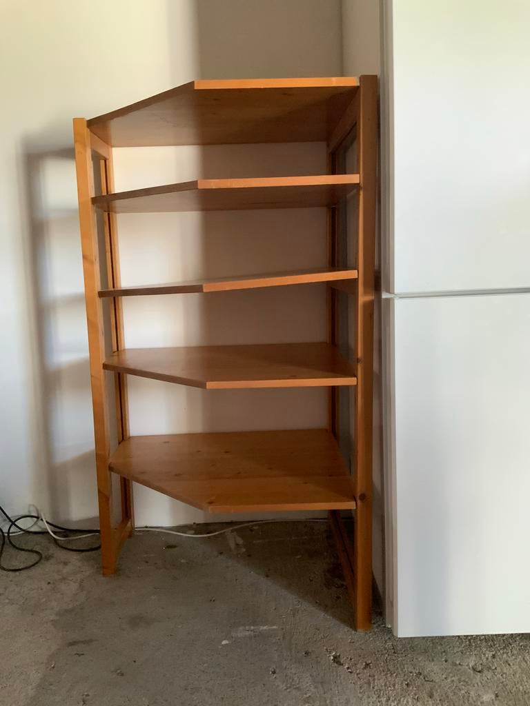 Lundia hoekkast 130 cm hoog met 5 planken - Gebruikt, Ophalen of Verzenden, Gebruikt