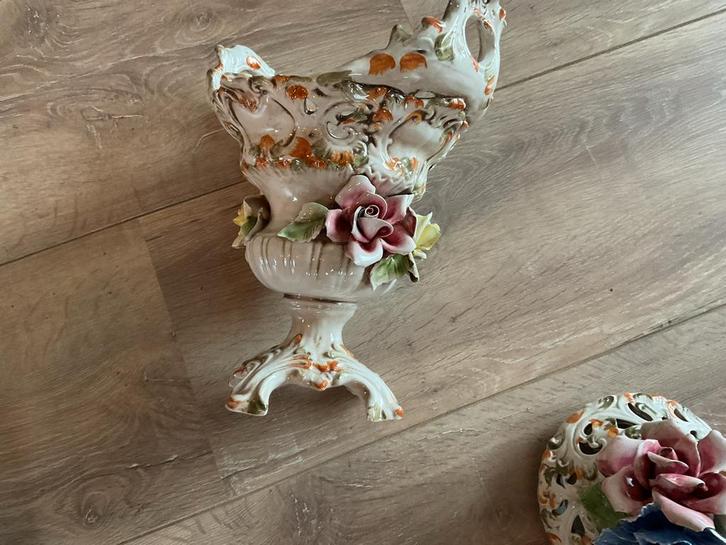 Vintage Bassano Italië bloemenvaas - Antieke pot, Antiek en Kunst, Antiek | Vazen, Ophalen of Verzenden