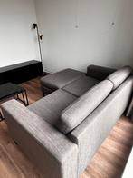 Grijze 2-zitsbank met ottoman, Ophalen, Gebruikt, 150 tot 200 cm, Tweepersoons