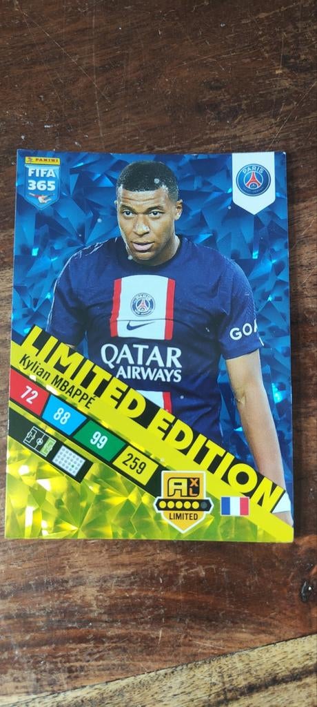 Grote voetbal kaart, Mbappé, fifa 365, Panini, Ophalen of Verzenden, Zo goed als nieuw, Buitenlandse clubs, Poster, Plaatje of Sticker