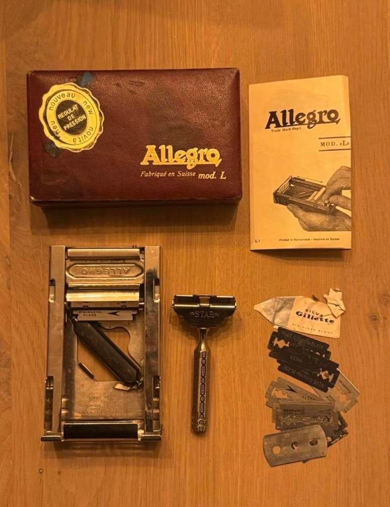 Zeldzame Allegro scheermes slijper set met doos & handleidin, Ophalen of Verzenden, Zo goed als nieuw