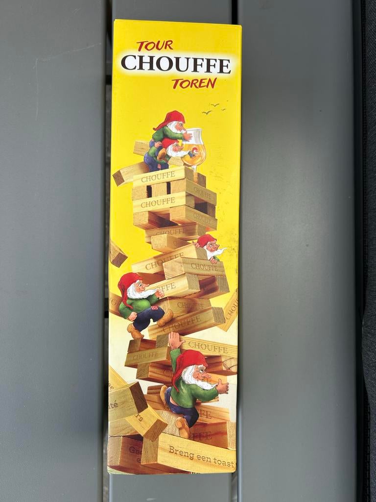 La Chouffe Jenga toren spel, Drie of vier spelers, Ophalen of Verzenden, Zo goed als nieuw