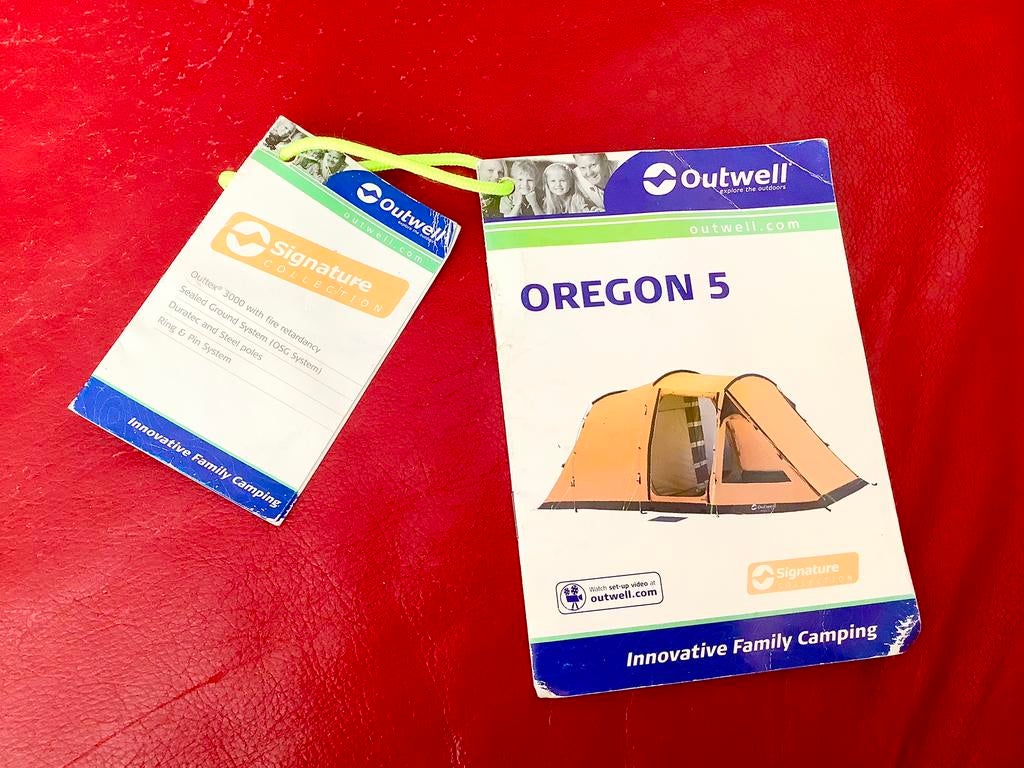 Outwell tent 5 persoons, Caravans en Kamperen, Tenten, Ophalen, Gebruikt, Tot en met 5