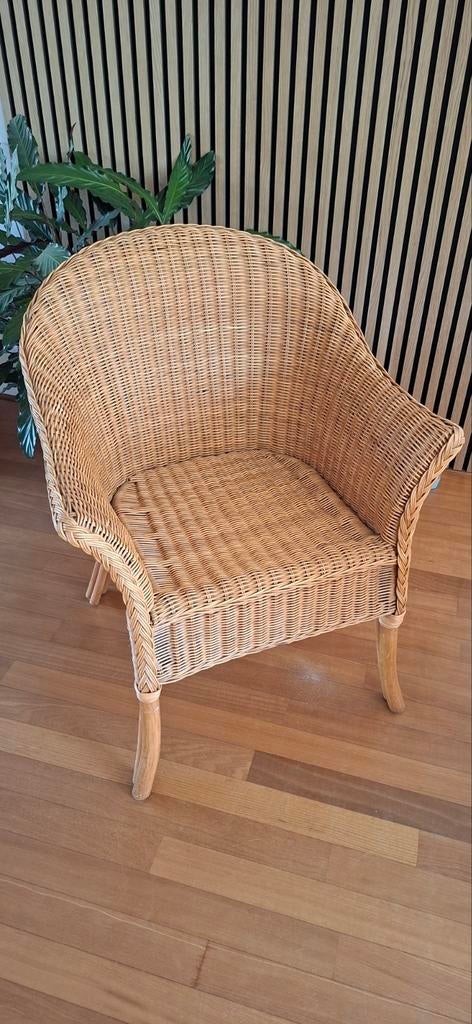 Rietenstoel, Huis en Inrichting, Stoelen, Ophalen, Zo goed als nieuw, Bruin, Eén