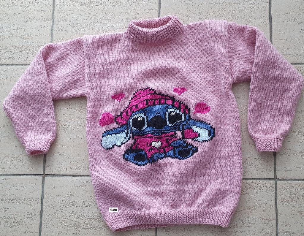 Stitch trui breipatroon, Hobby en Vrije tijd, Breien en Haken, Ophalen of Verzenden, Zo goed als nieuw, Breien, Patroon of Boek