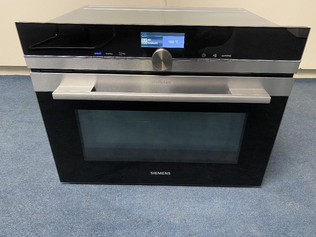 Siemens CM836GPS1 combi-oven / magnetron, Gebruikt, 60 cm of meer, Oven met grill, Inbouw