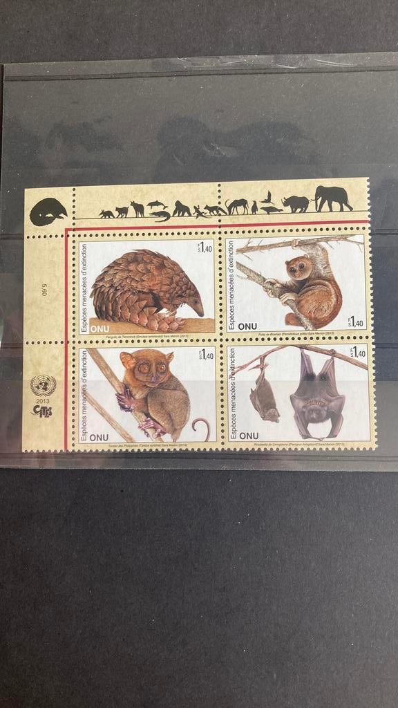 VN Genève 834/37 dieren postfris/1207, Ophalen of Verzenden, Dier of Natuur