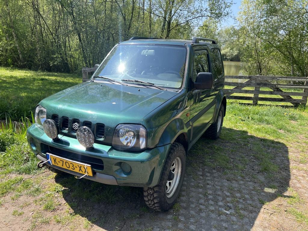 Suzuki Jimny 1.3 JLX 4x4 123550 km (bj 2002), Stof, Cabriolet, Handgeschakeld, Metallic lak