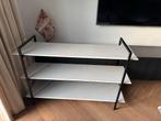 Marmeren wandkast met 3 planken en zwart stalen poot, Ophalen, Zo goed als nieuw