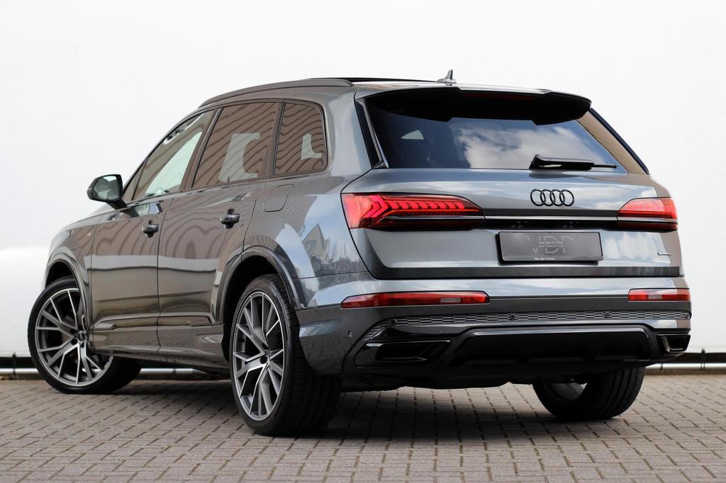Audi Q7 55 TFSI e quattro Pro Line S|Pano|B&O 3D|Head-up|ACC, Gebruikt, Zwart, 2995 cc, Plug-in hybride